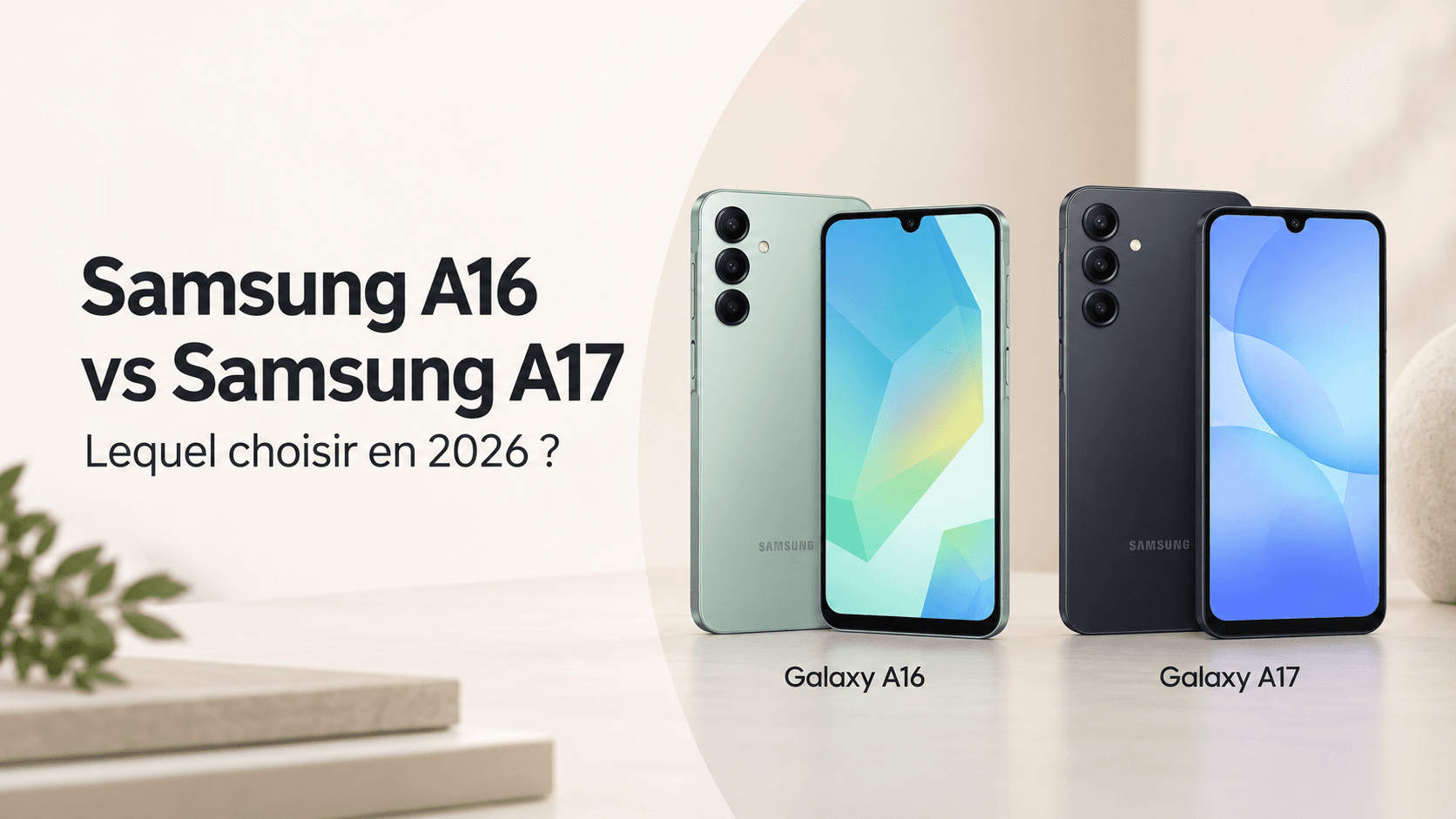 Samsung A16 vs Samsung A17 : lequel choisir en 2026 ?
